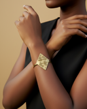 Diamond Face Brass Bracelet