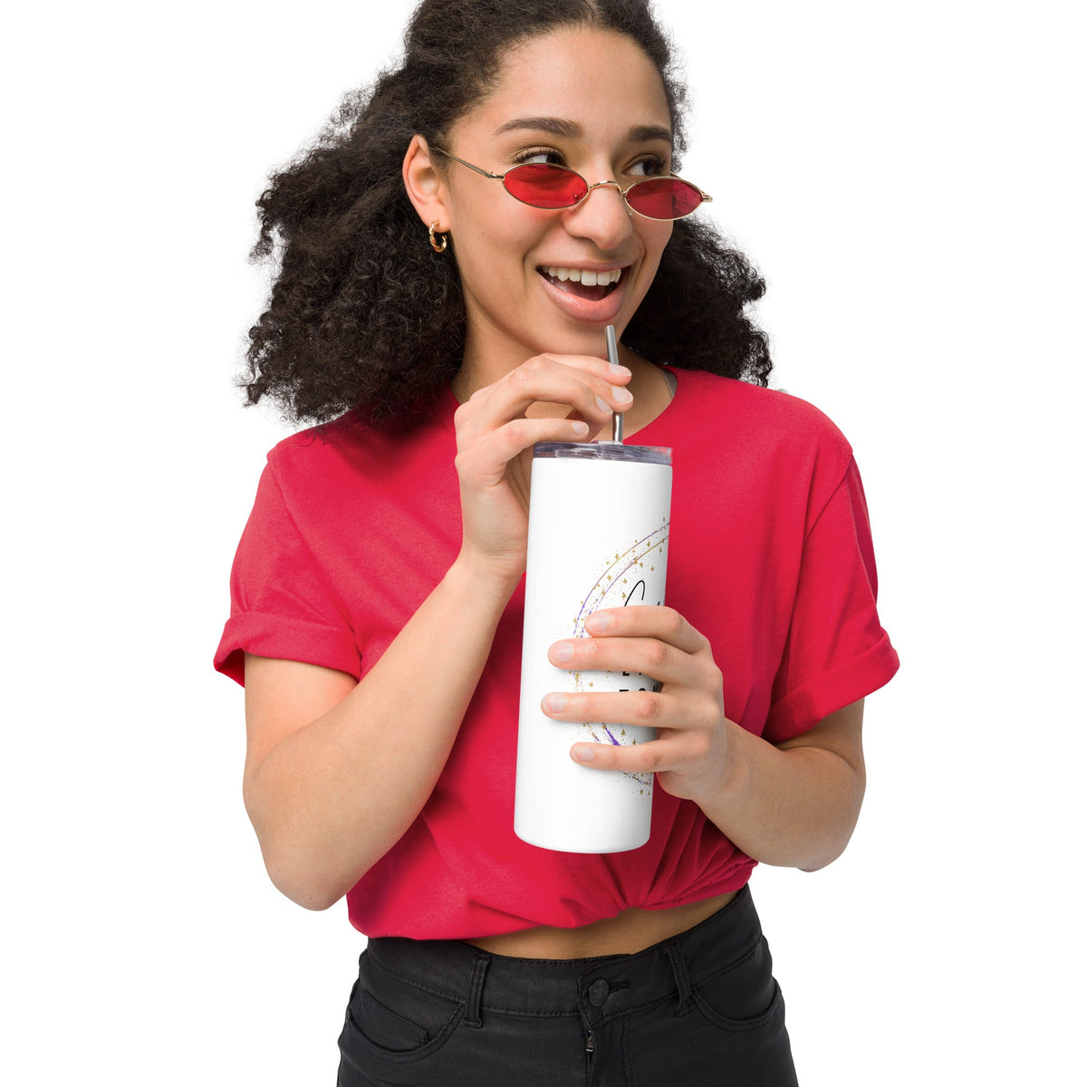 Girls Today Engineers Tomorrow Slim Steel Tumbler - White
