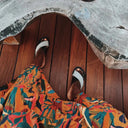 Pike Leather Sandal: Black + White