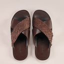 Pike Leather Sandal: Brown - Mens