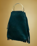 Flounce Suede Fringe Bag