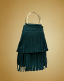 Flounce Suede Fringe Bag