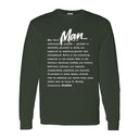 I AM HIM — Man Definition | White Ink | Long Sleeve Tee | Definitions of HIM Collection