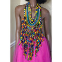 Frema Kandy Wrapped Ankara Fabric Neckpiece