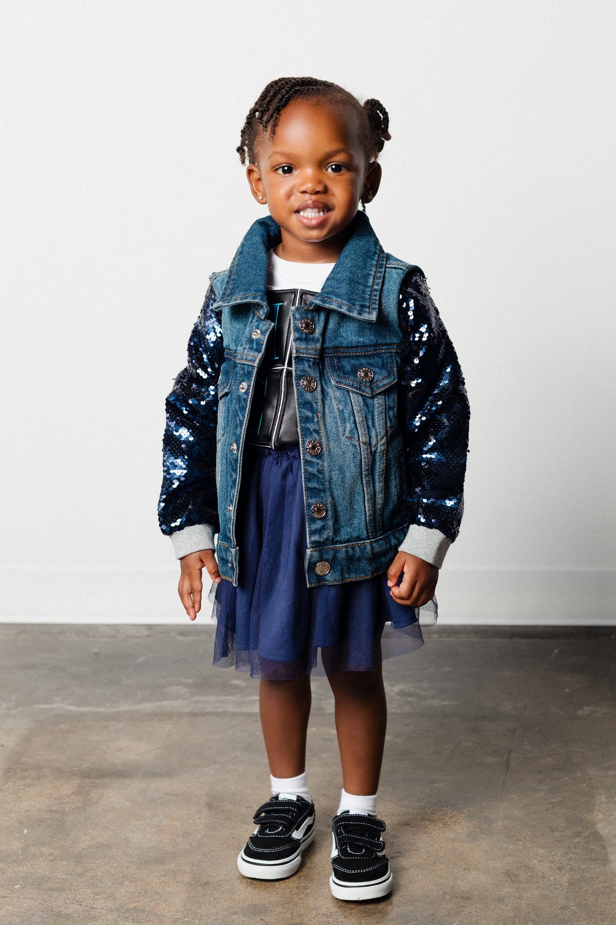 HAMPTON Girls Sequin Denim Jacket