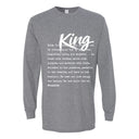 I AM HIM — King Definition | White Ink | Long Sleeve Tee | Definitions of HIM Collection