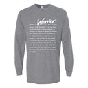 I AM HIM — Warrior Definition | White Ink | Long Sleeve Tee | Definitions of HIM Collection