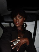 Half face Mask Statement Adjustable Ring