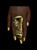 Half face Mask Statement Adjustable Ring