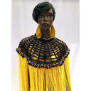 Queen Ankara Laced /Laticed Long Fringe Cape