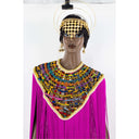 Queen Ankara Laced /Laticed Long Fringe Cape