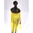 Queen Ankara Laced /Laticed Long Fringe Cape