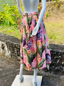 Cora Spearman Hawaii WOMENS Birds Of Paradise Mauve Pleated Maxi Skirt