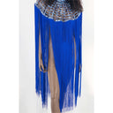 Queen Ankara Laced /Laticed Long Fringe Cape