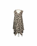 Cora Spearman Hawaii WOMENS Brown Tribal Handkerchief Dress