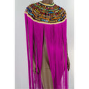 Queen Ankara Laced /Laticed Long Fringe Cape