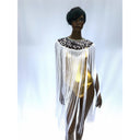 Queen Ankara Laced /Laticed Long Fringe Cape