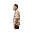 Cora Spearman Hawaii MENS BROWN TRIBAL S/S "Kalani" Aloha Shirt