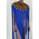 Queen Ankara Laced /Laticed Long Fringe Cape