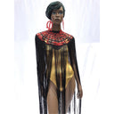 Queen Ankara Laced /Laticed Long Fringe Cape