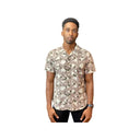 Cora Spearman Hawaii MENS BROWN TRIBAL S/S "Kalani" Aloha Shirt