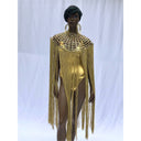 Queen Ankara Laced /Laticed Long Fringe Cape
