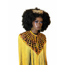 Queen Ankara Laced /Laticed Long Fringe Cape