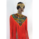 Queen Ankara Laced /Laticed Long Fringe Cape