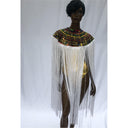 Queen Ankara Laced /Laticed Long Fringe Cape