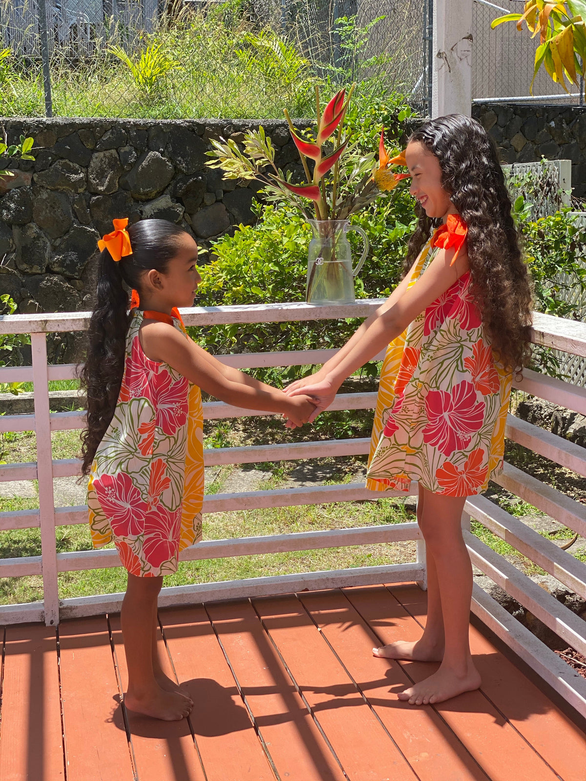 Coradorables GIRLS Groovy Hibiscus Signature Ribbon Dress