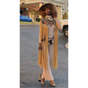 Queen Ankara Laced /Laticed Long Fringe Cape