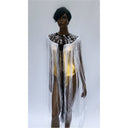 Queen Ankara Laced /Laticed Long Fringe Cape