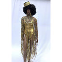 Queen Ankara Laced /Laticed Long Fringe Cape