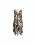 Cora Spearman Hawaii WOMENS Brown Tribal Handkerchief Dress