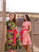 Cora Spearman Hawaii WOMENS Protea Watermelon Aloha Shirt Dress