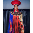 Queen Ankara Laced /Laticed Long Fringe Cape