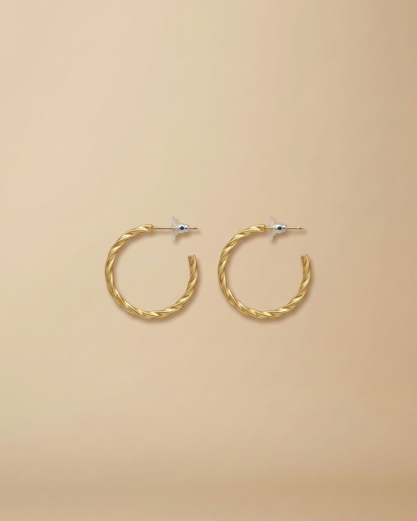 Imani Brass Hoops