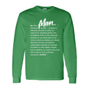 I AM HIM — Man Definition | White Ink | Long Sleeve Tee | Definitions of HIM Collection