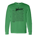 I AM HIM — Warrior Definition | Black Ink | Long Sleeve Tee | Definitions of HIM Collection