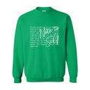 Note To Self Women's Crewneck – Sacred Reminders. Everyday Wear. White