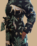 Kamy Animal Print Button Down Dress