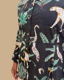 Kamy Animal Print Button Down Dress