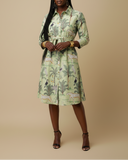 Kamy Animal Print Button Down Dress