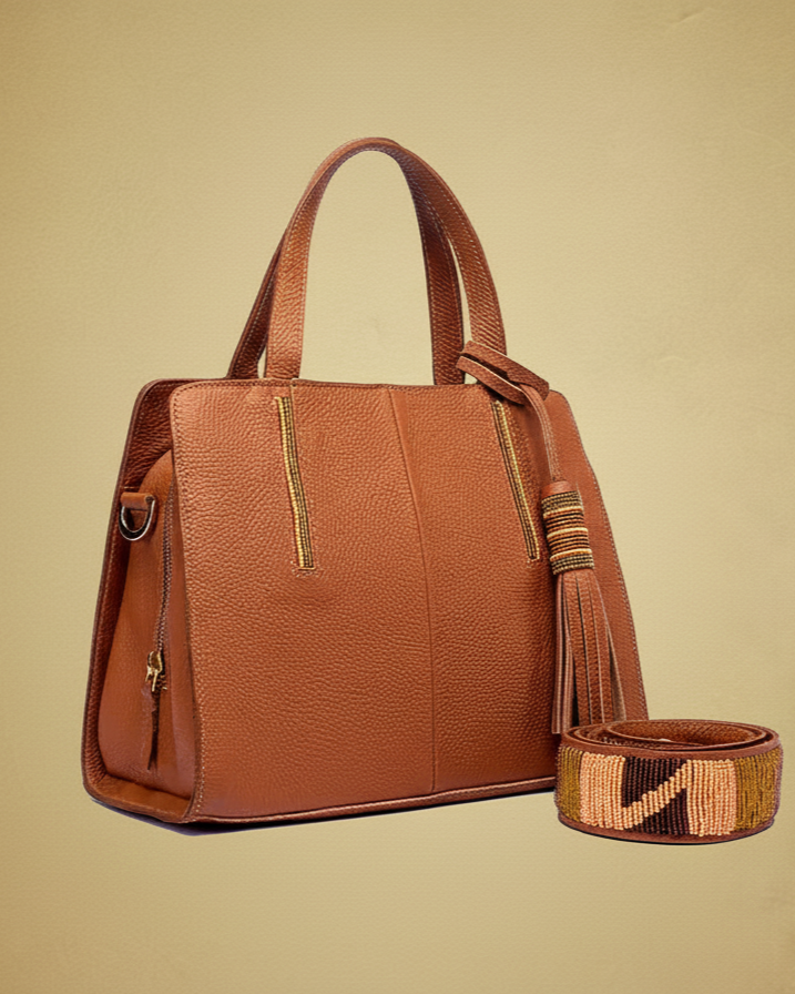 Kate Beaded Leather Bag