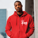 I AM HIM — King Anointed | White Ink | Zip Hoodie | King Collection