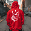 I AM HIM — King Anointed | White Ink | Zip Hoodie | King Collection