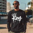 I AM HIM — King Sovereign | White Ink | Long Sleeve Tee | King Collection