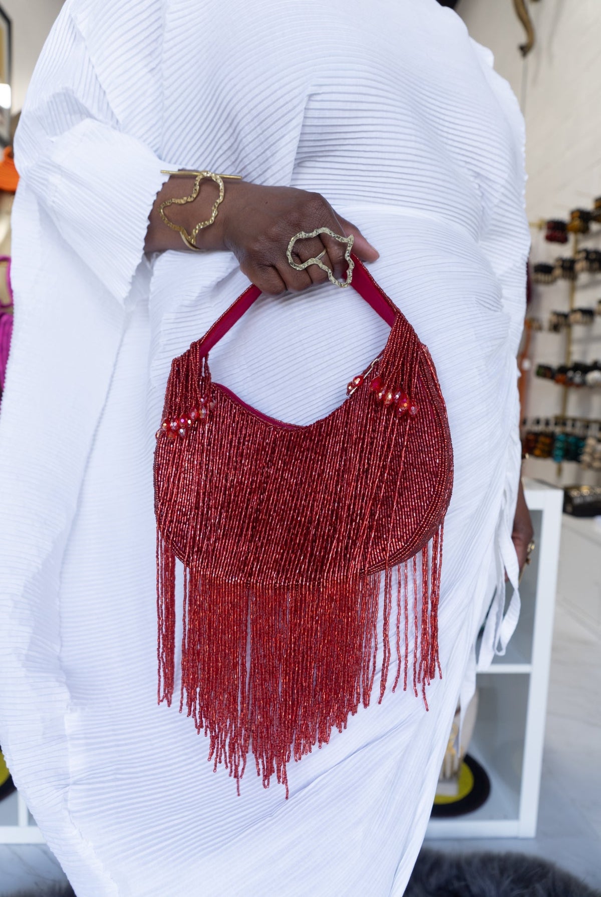 Kosua Beaded Tassel Bag