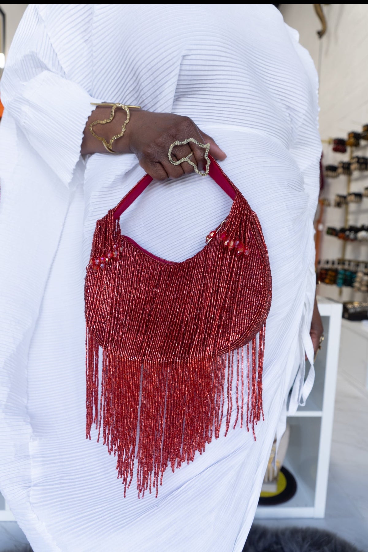 Kosua Beaded Tassel Bag