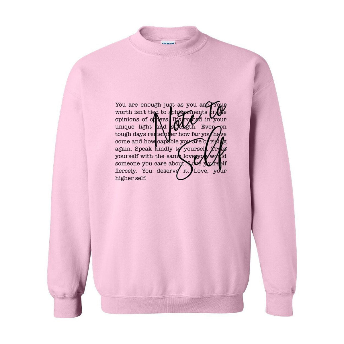 Note to Self — Sacred Reminders | Women's Crewneck | Definitions of Her Collection